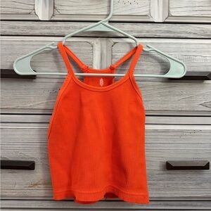 FP Movement orange ribbed tank top